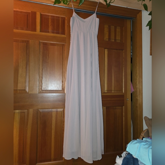 Show Me Your Mumu Bridesmaid Champagne Chiffon A Line Maxi Dress XS - Picture 2 of 13